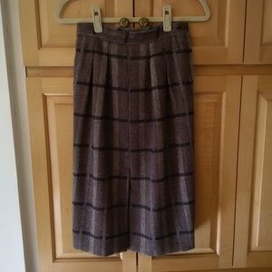 GIORGIO ARMANI Tweed Midi Skirt Size 4 Vintage